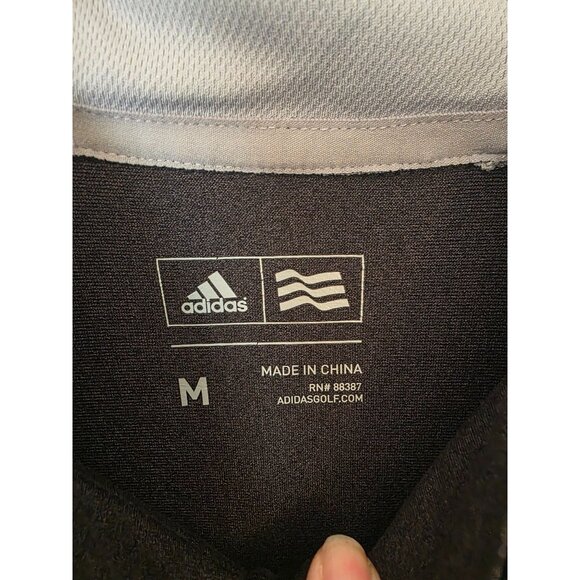 Adidas Men's Gray 1/4 Zip Sleeveless Performance Sweater Golf Vest M Preppy EUC - Picture 2 of 4